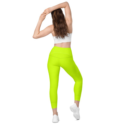 Everyday Neon Lime Leggings with pockets