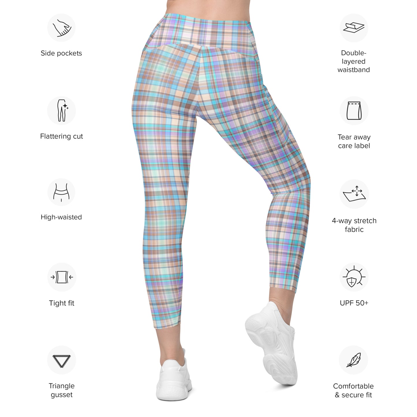 Everyday Plaid Leggings with Pockets