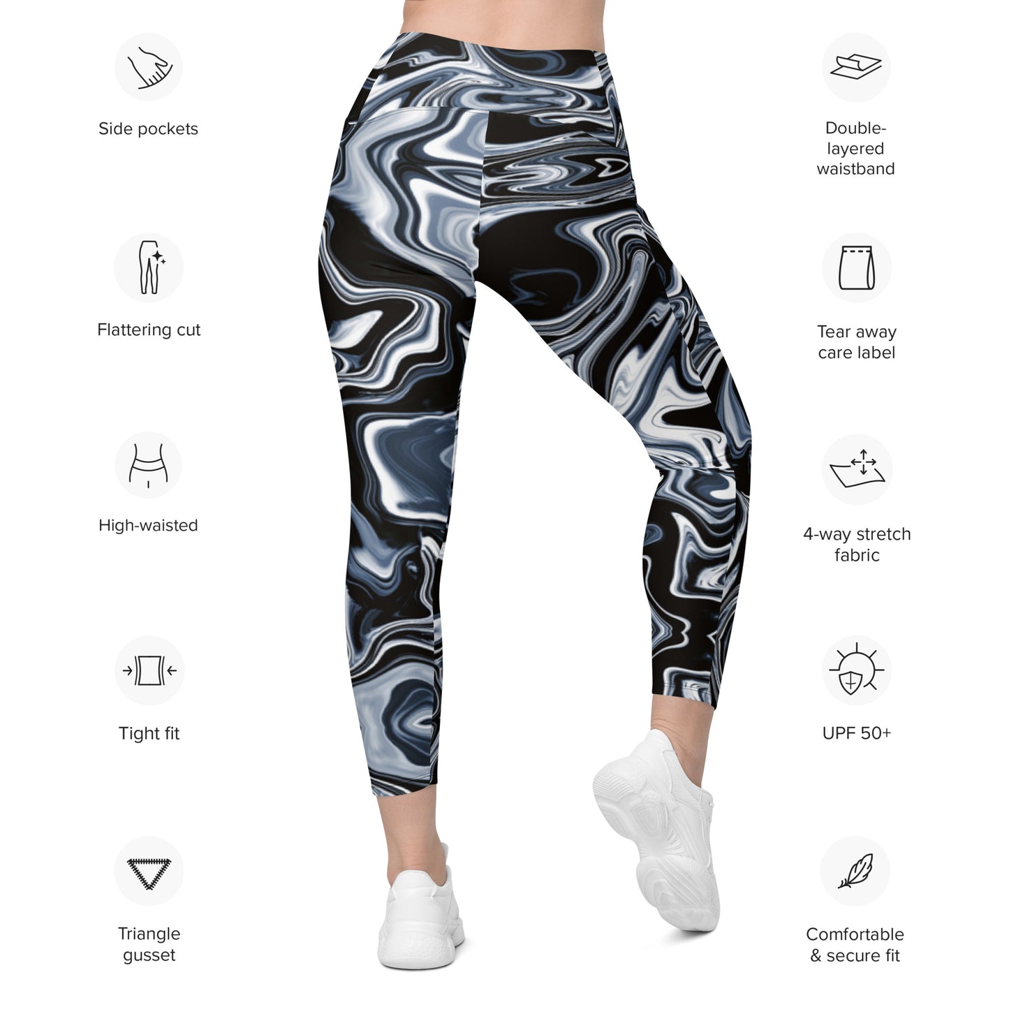 Everyday Liquid Metal Leggings with Pockets