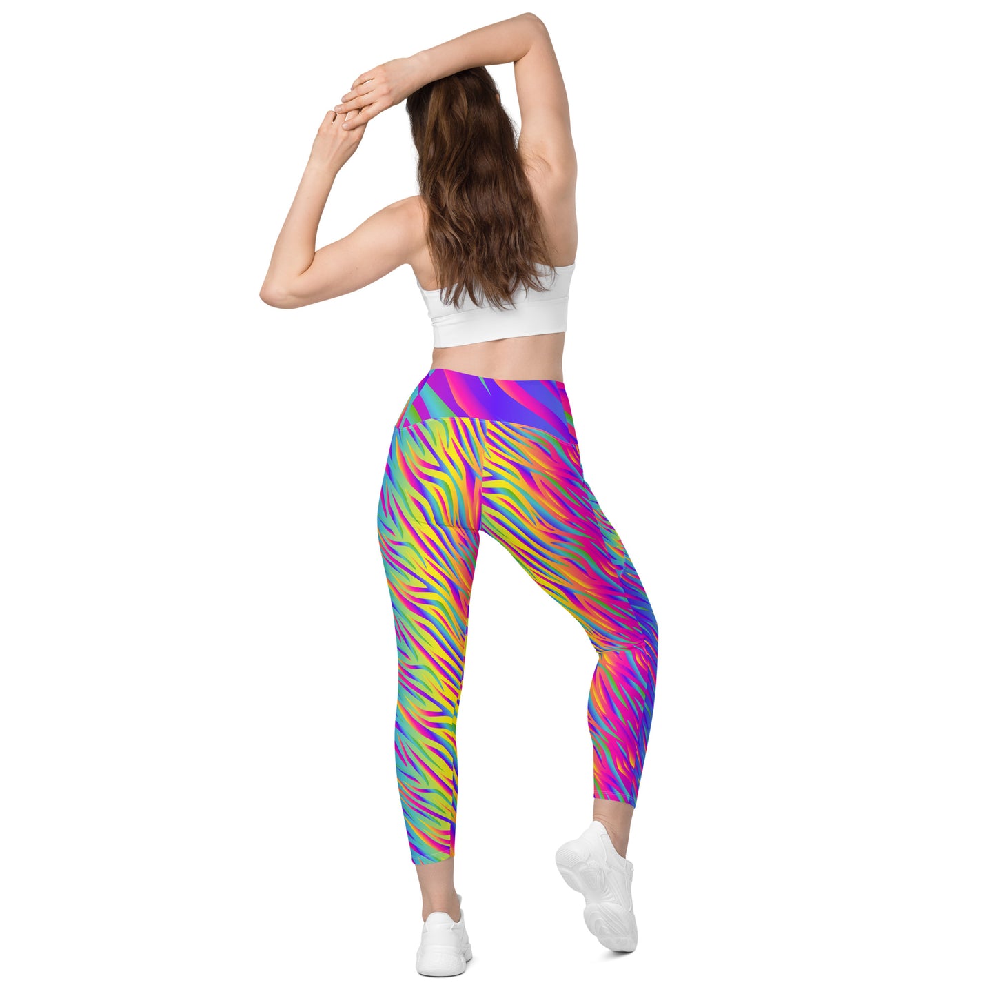 Rainbow Tiger Leggings with Pockets