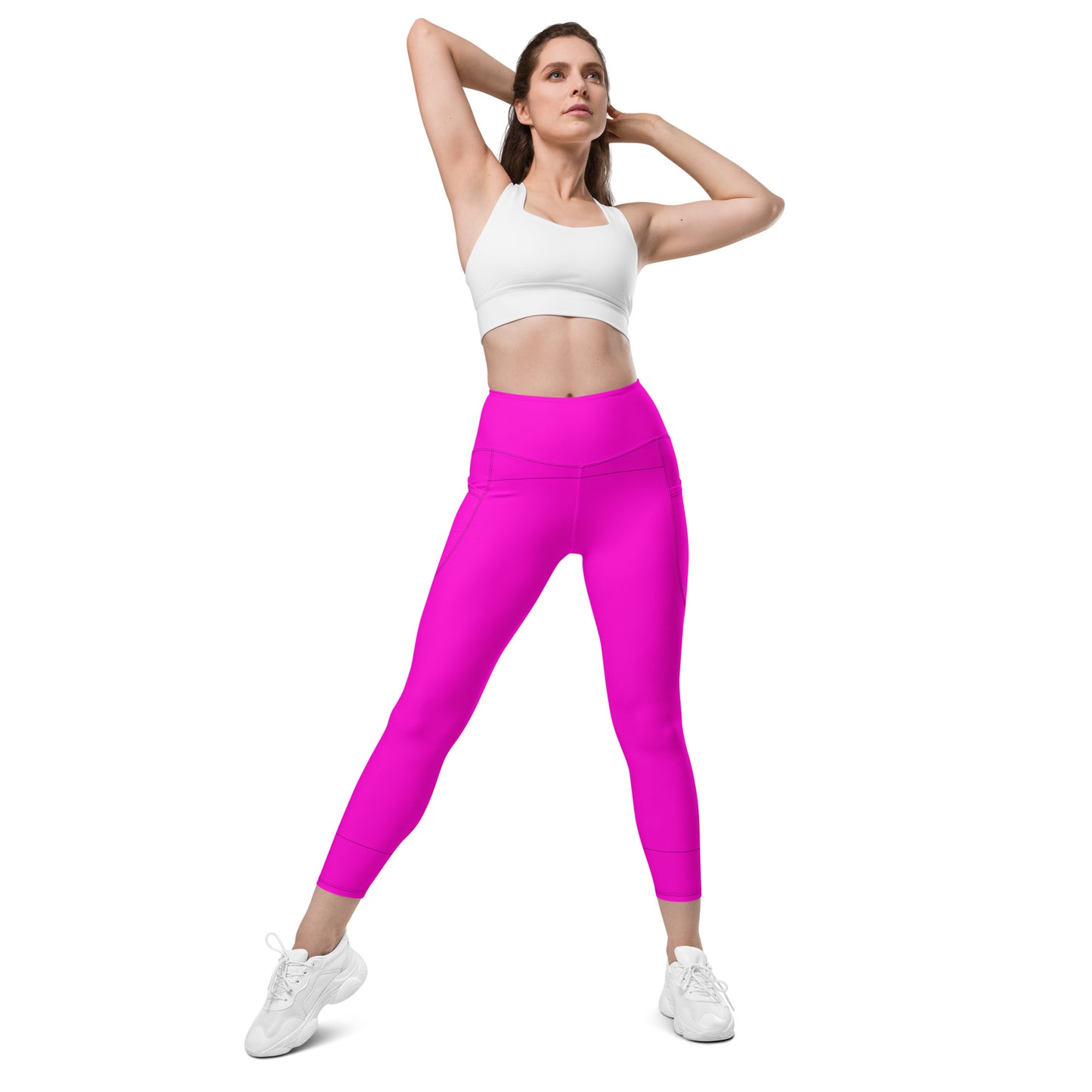 Everyday Bright Pink Leggings with Pockets