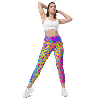 Rainbow Tiger Leggings with Pockets