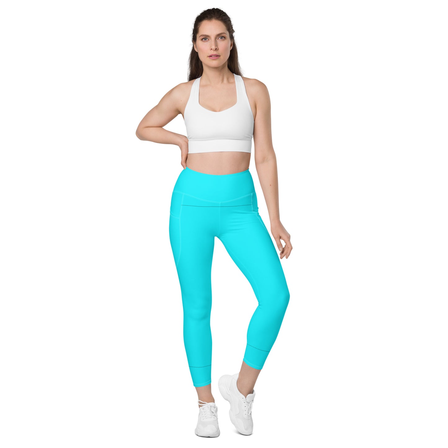 Everyday Aqua Leggings with Pockets