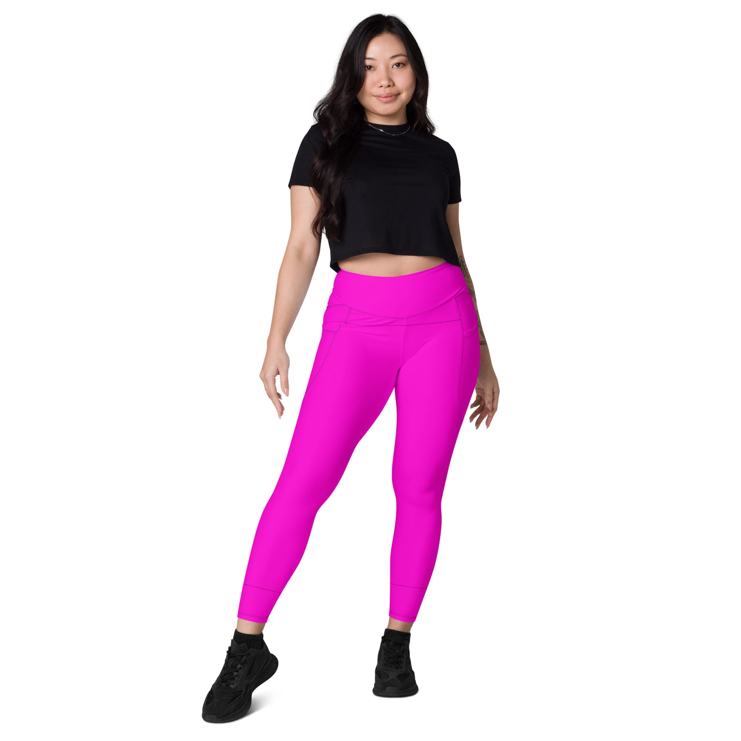 Everyday Bright Pink Leggings with Pockets