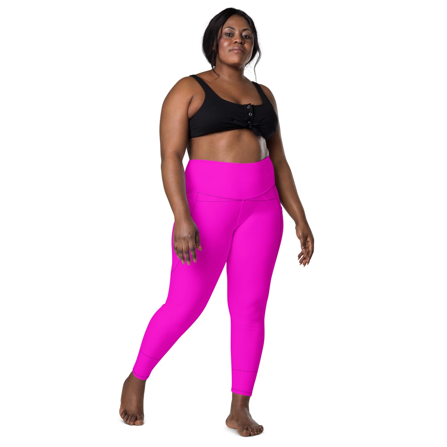 Everyday Bright Pink Leggings with Pockets