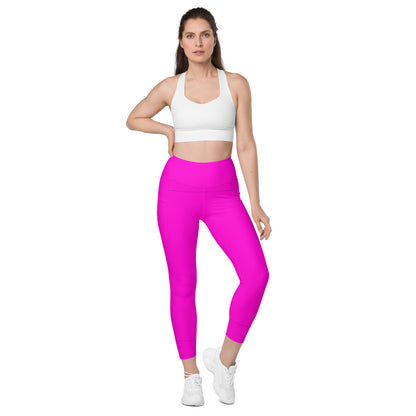 Everyday Bright Pink Leggings with Pockets