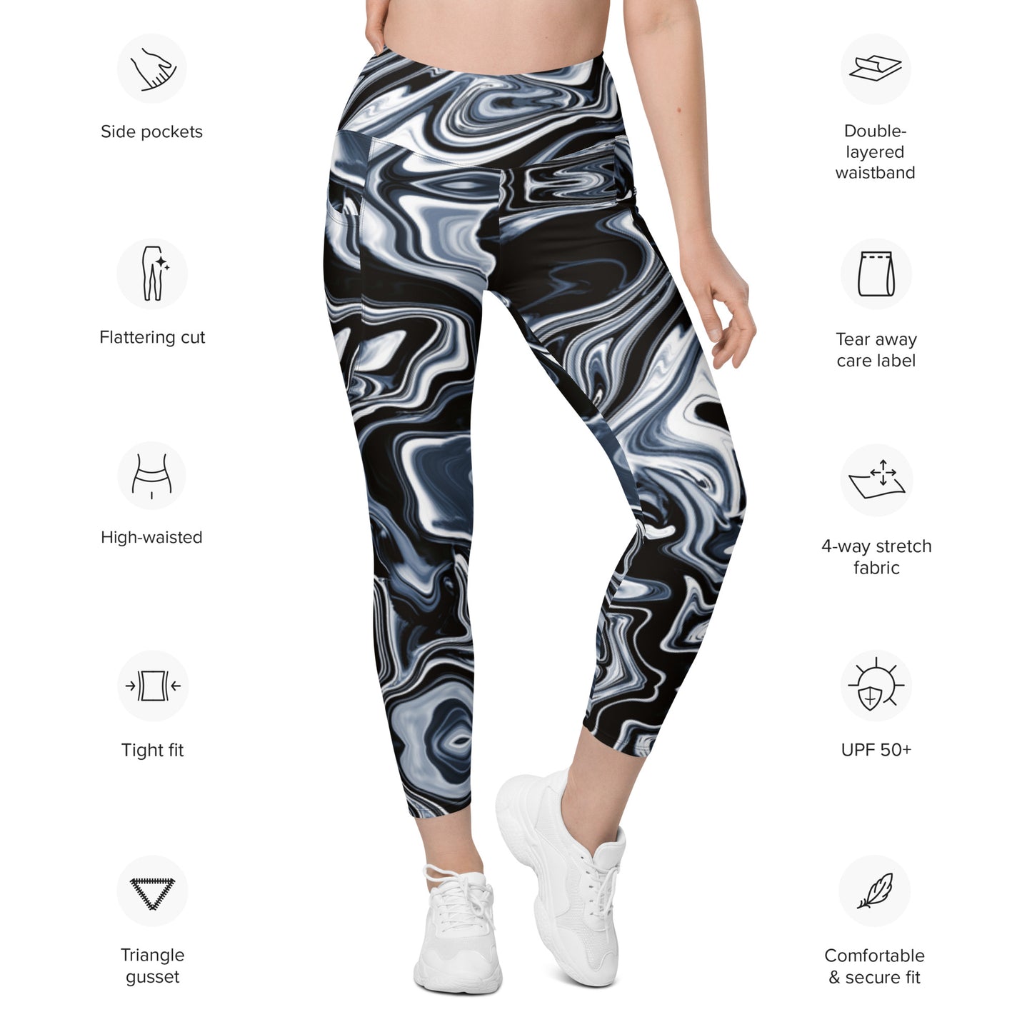 Everyday Liquid Metal Leggings with Pockets