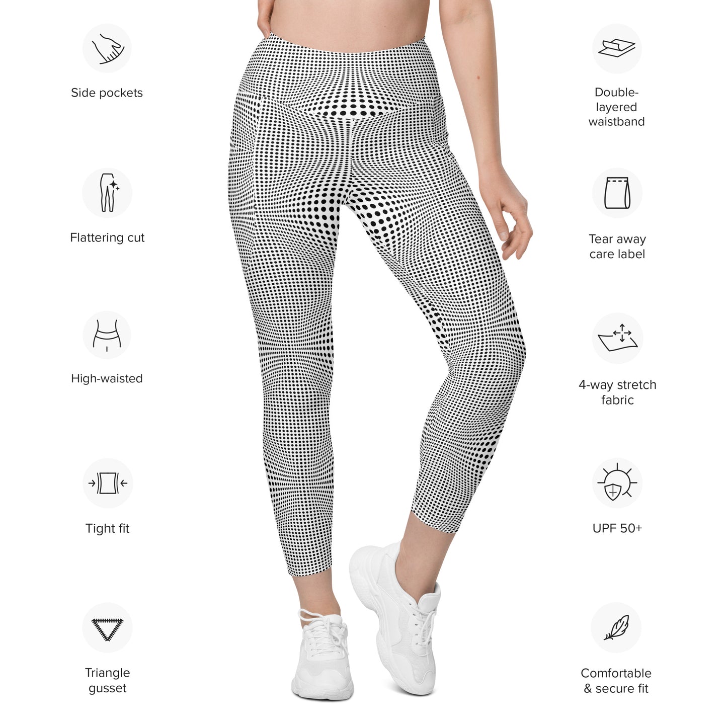 Everyday Optical Illusion Leggings with Pockets