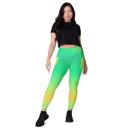 Everyday Sunset Lime Leggings with Pockets