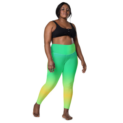 Everyday Sunset Lime Leggings with Pockets