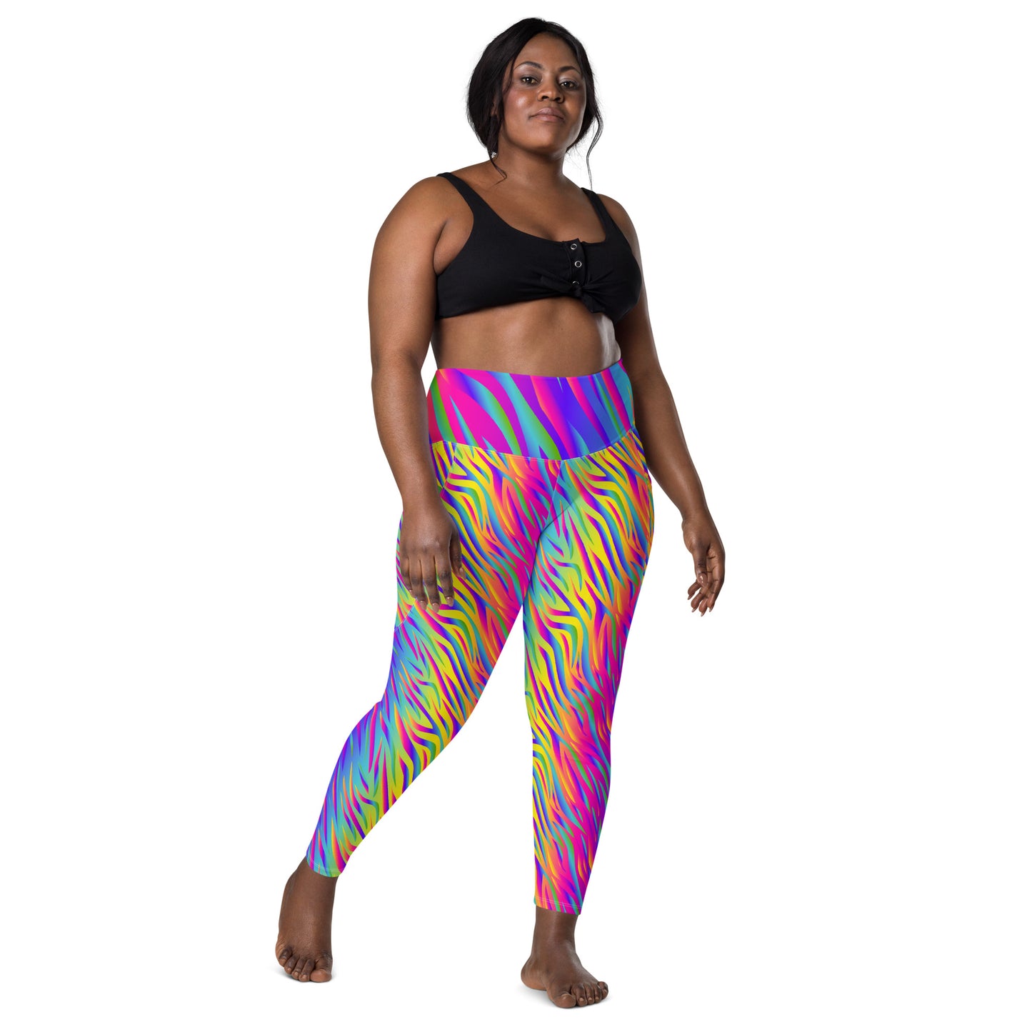 Rainbow Tiger Leggings with Pockets