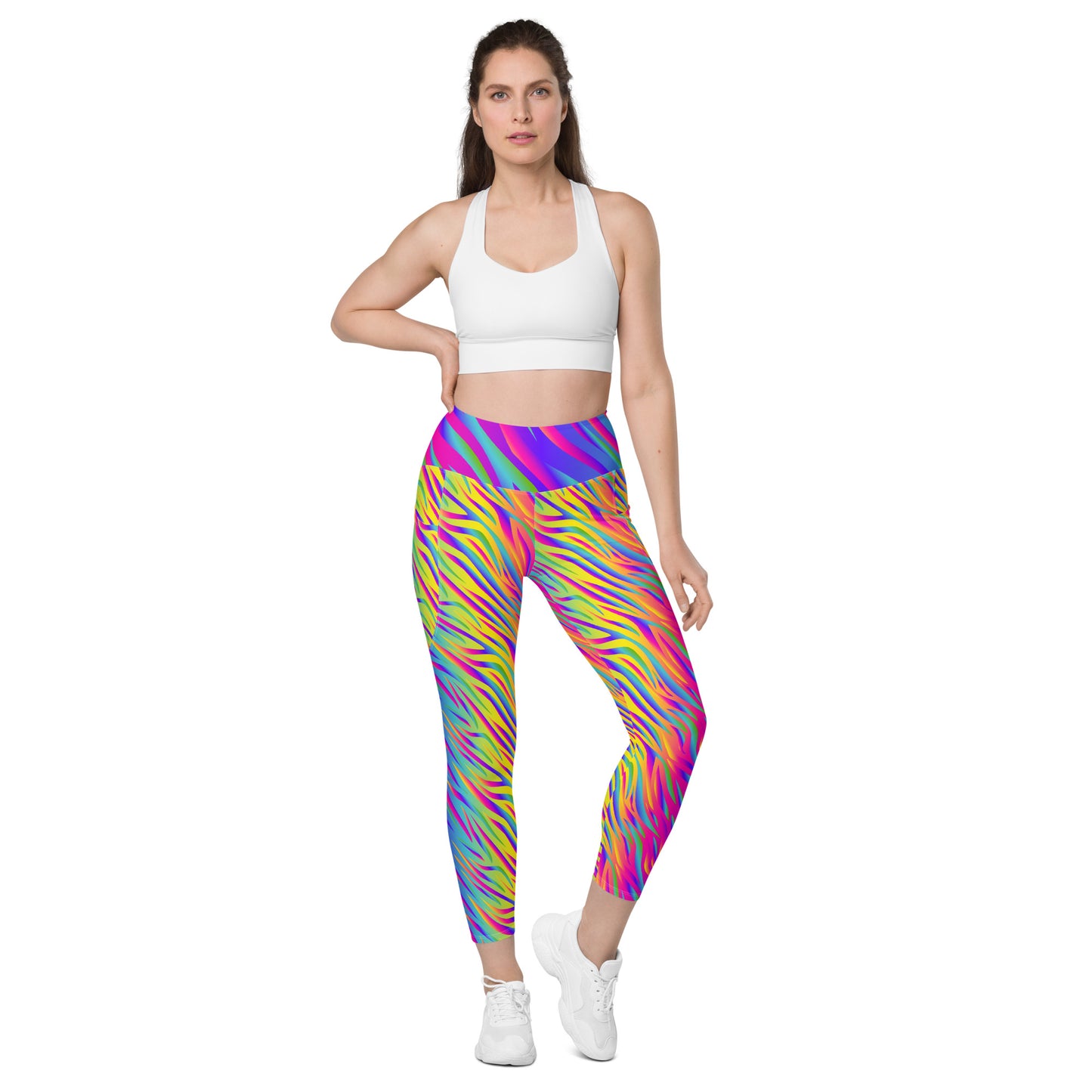 Rainbow Tiger Leggings with Pockets