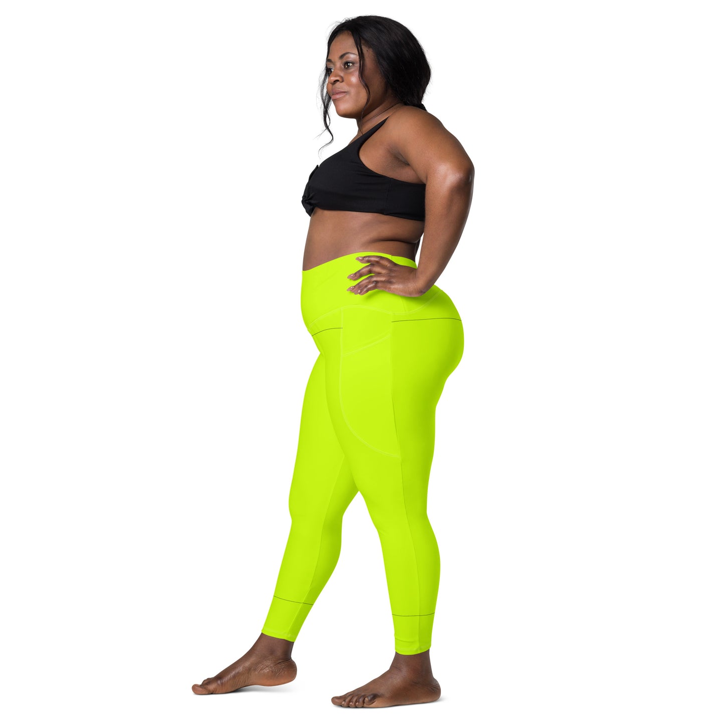 Everyday Neon Lime Leggings with pockets