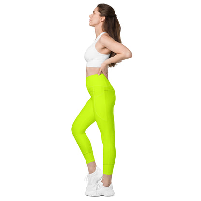 Everyday Neon Lime Leggings with pockets