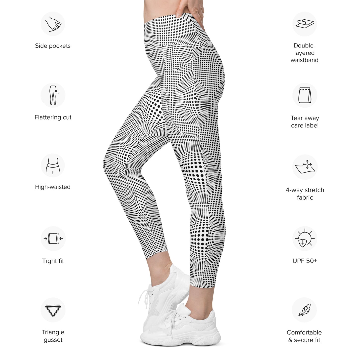 Everyday Optical Illusion Leggings with Pockets