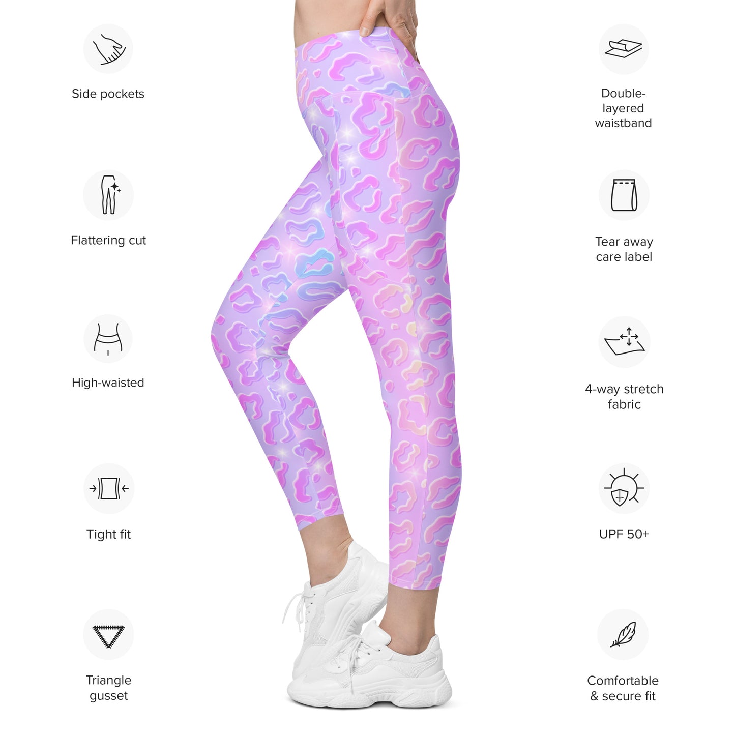 Cheetah Dazzle Leggings with Pockets