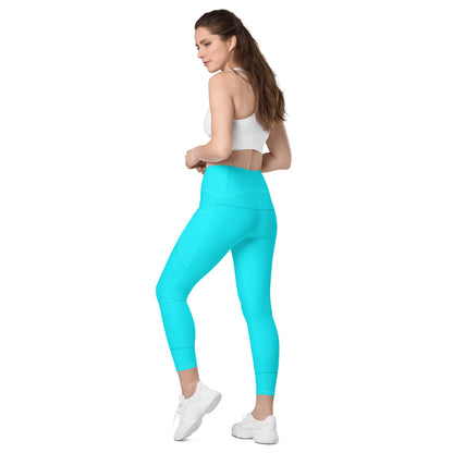 Everyday Aqua Leggings with Pockets