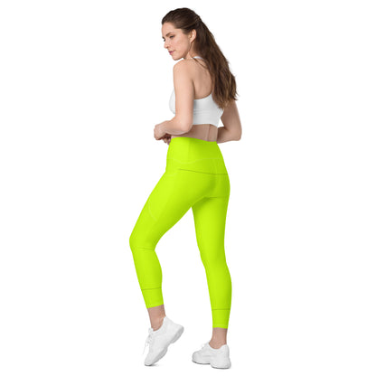 Everyday Neon Lime Leggings with pockets