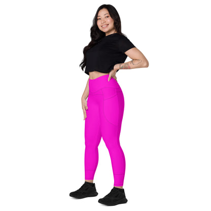 Everyday Bright Pink Leggings with Pockets