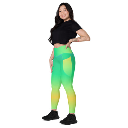 Everyday Sunset Lime Leggings with Pockets