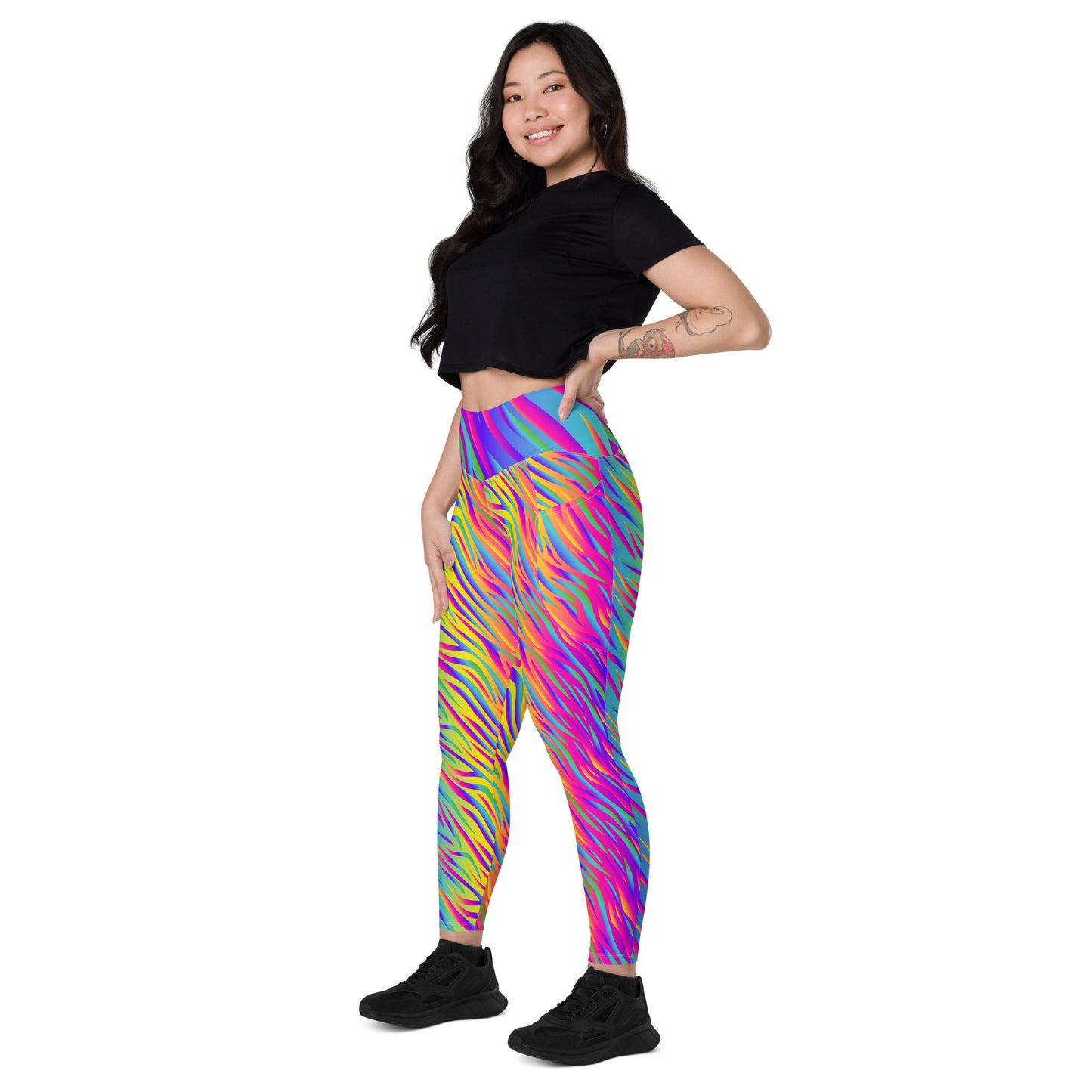 Rainbow Tiger Leggings with Pockets