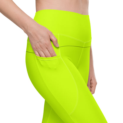 Everyday Neon Lime Leggings with pockets