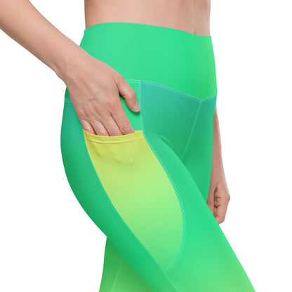 Everyday Sunset Lime Leggings with Pockets