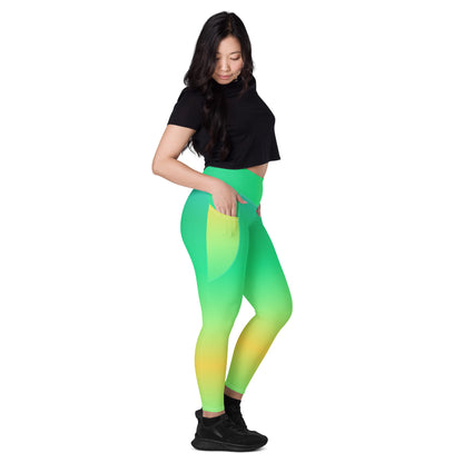 Everyday Sunset Lime Leggings with Pockets