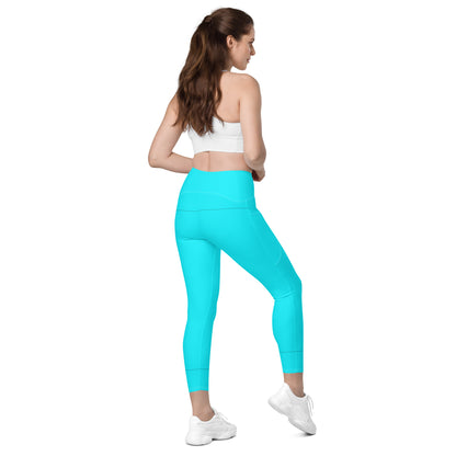 Everyday Aqua Leggings with Pockets