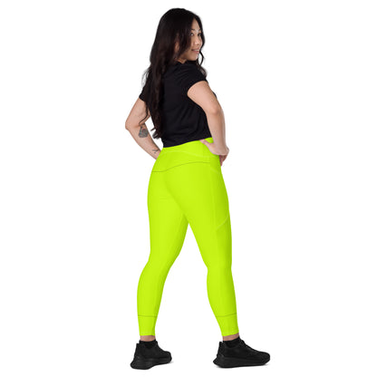 Everyday Neon Lime Leggings with pockets