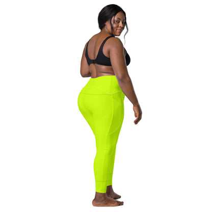 Everyday Neon Lime Leggings with pockets