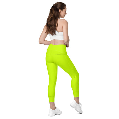 Everyday Neon Lime Leggings with pockets