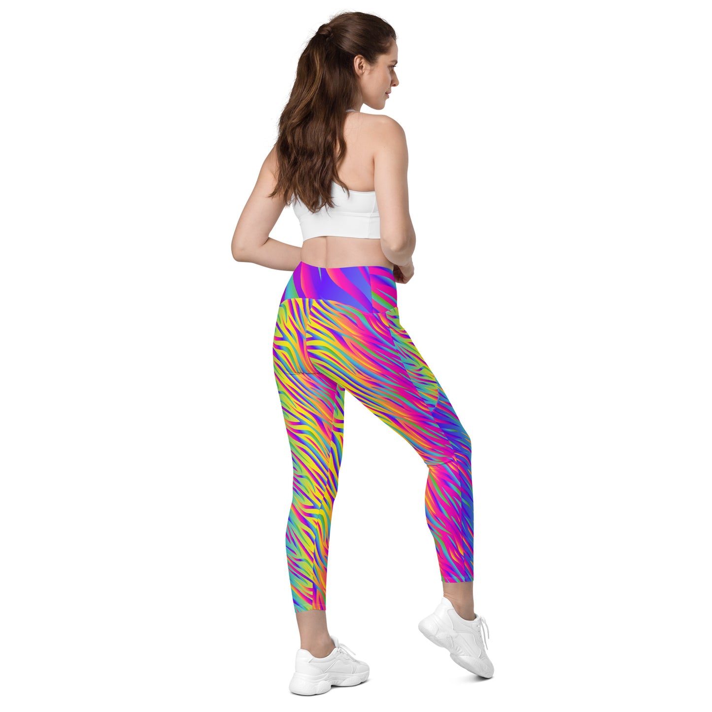 Rainbow Tiger Leggings with Pockets