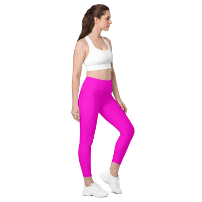 Everyday Bright Pink Leggings with Pockets