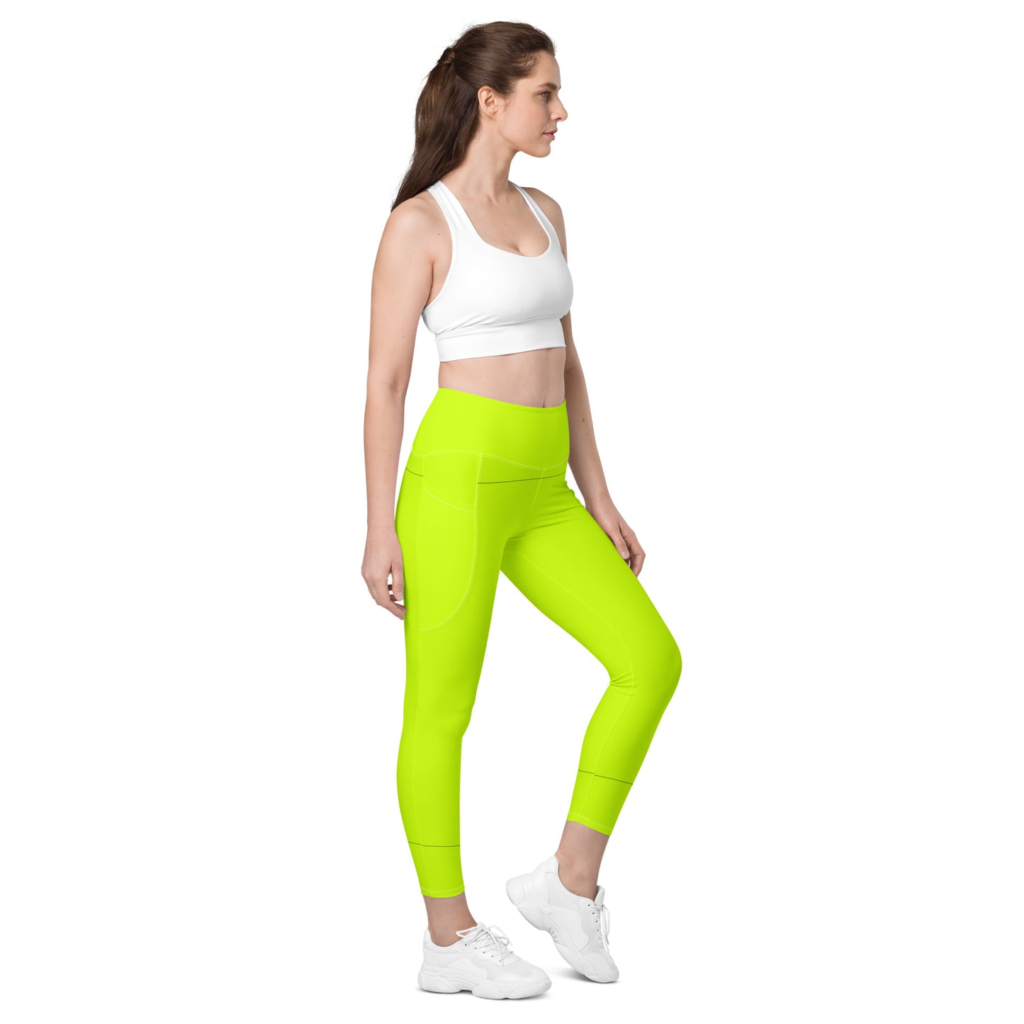 Everyday Neon Lime Leggings with pockets