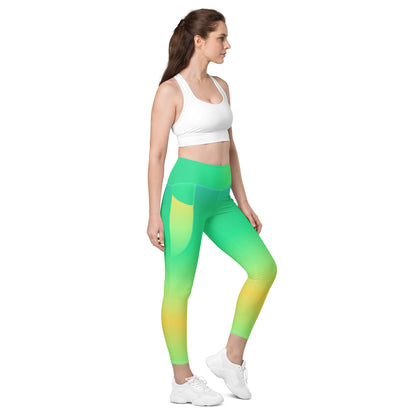 Everyday Sunset Lime Leggings with Pockets