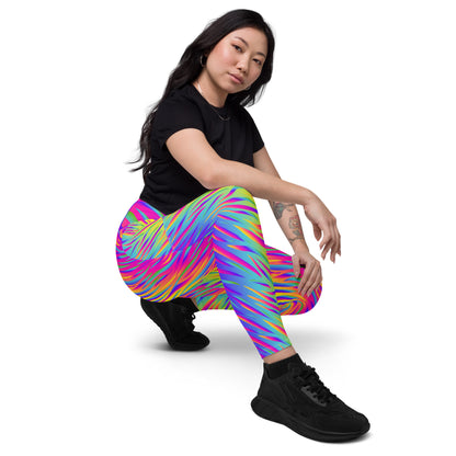 Rainbow Tiger Leggings with Pockets