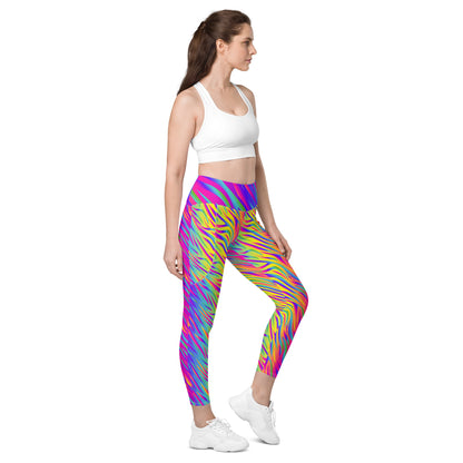 Rainbow Tiger Leggings with Pockets