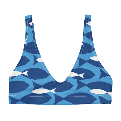 Special Edition: Love of the Ocean Blue Fish Recycled Padded Bikini Top