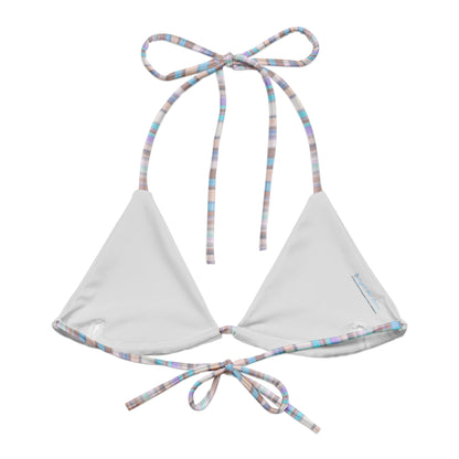 Everyday Pastel Plaid String Bikini Top