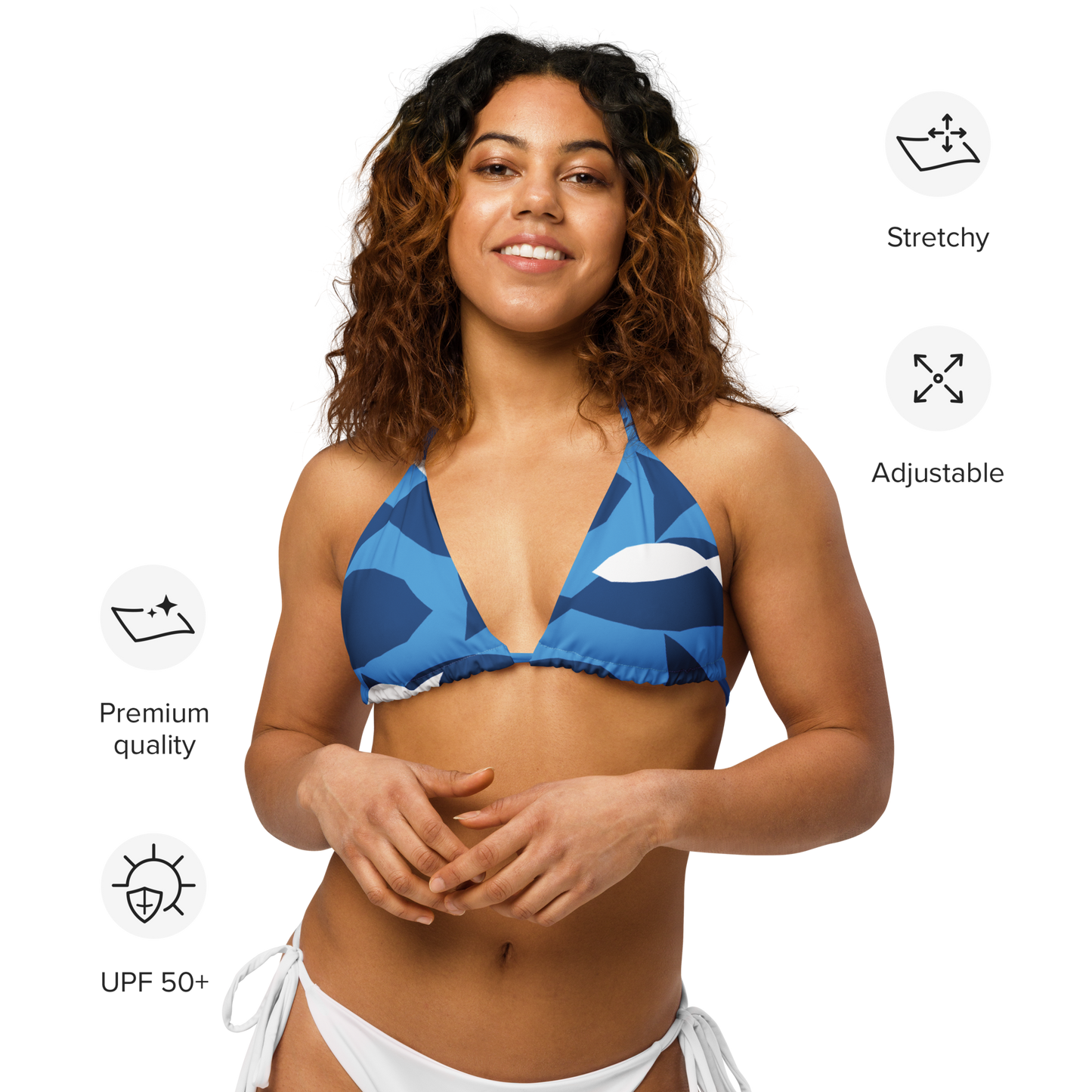Special Edition - Love of the Ocean Blue Fish String Bikini Top