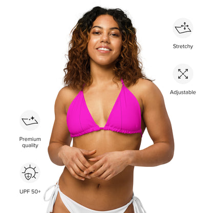 Everyday Bright Pink String Bikini Top