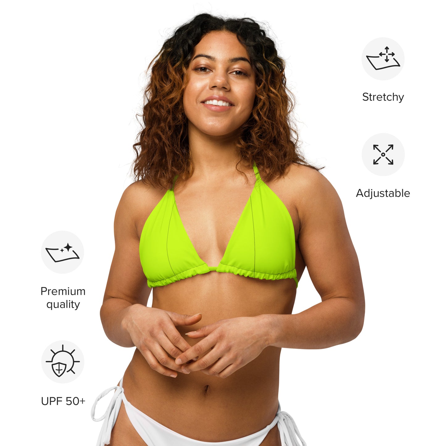 Everyday Neon Lime String Bikini Top