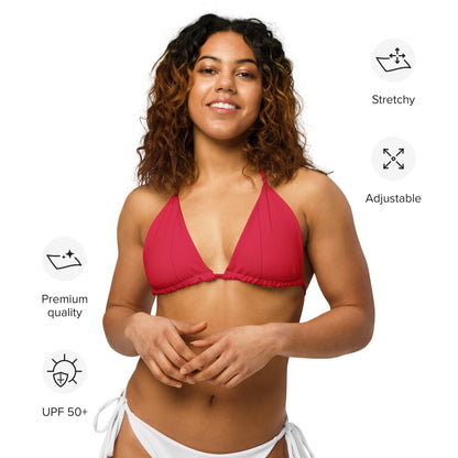 Everyday Crimson String Bikini Top