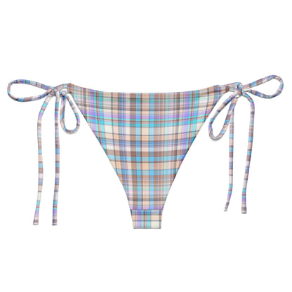 Everyday Pastel Plaid String Bikini Bottom