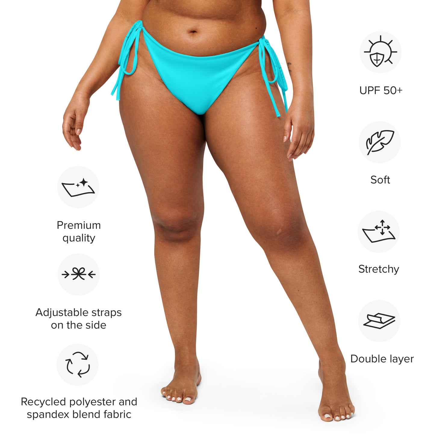 Everyday Aqua Blue String Bikini Bottoms