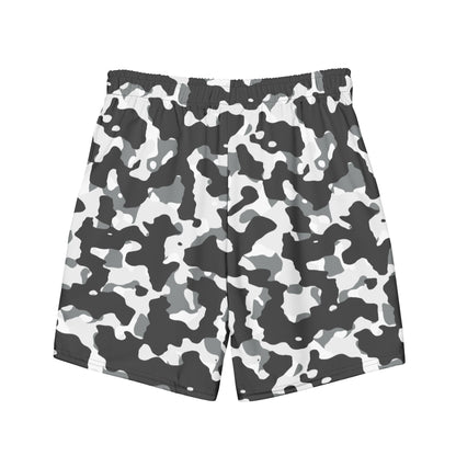 Everyday Black and White Camo Men's Swim Trunks