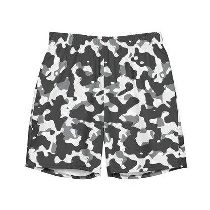 Everyday Black and White Camo Men's Swim Trunks