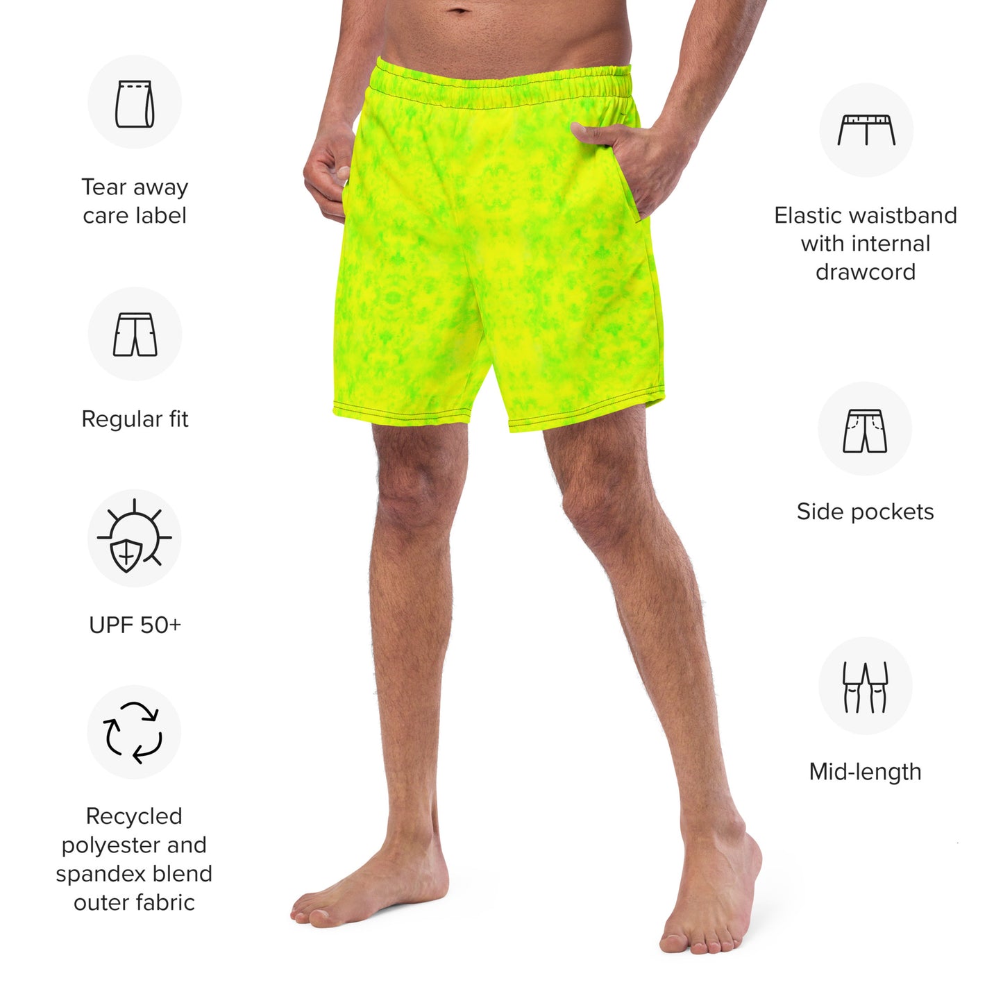 Everyday Lemon Lime Men's Swim Trunks