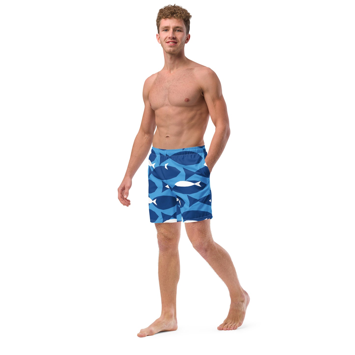 Special Edition - Love of the Ocean Blue Fish Men's swim trunks